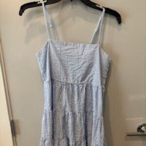 Snapper Rock Stripe Cotton Seersucker Tiered Sundress - Size 16